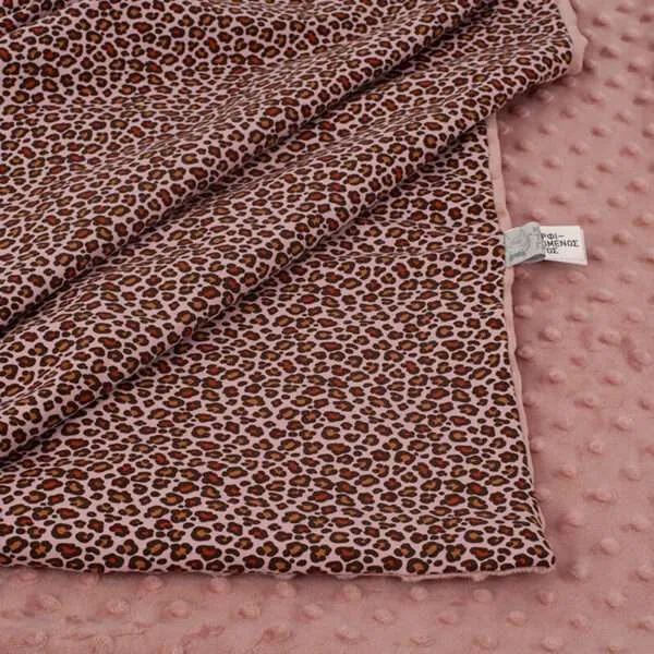 Βρεφική κουβέρτα βελουτέ Animal Old Pink