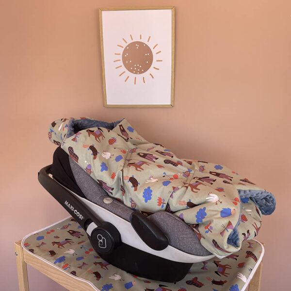 Κουβέρτα Car Seat με print Animals