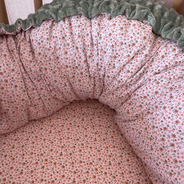 Βρεφική φωλίτσα από βαμβάκι Oeko-Tex με print Little Flowers