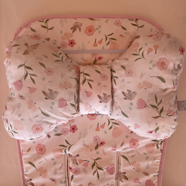 Βρεφικό μαξιλάρι Wings για το καρότσι με print Pretty Flowers