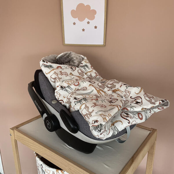 Κουβέρτα Car Seat με print Safari