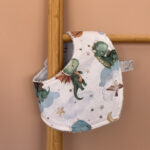 Βρεφική σαλιάρα από βαμβάκι Oeko-Tex με Dinosaurs print