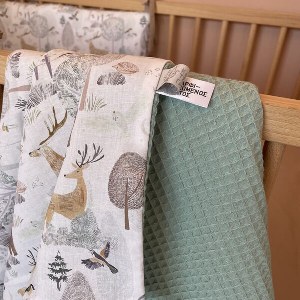 Βρεφική πικέ κουβέρτα με print Forest Animals