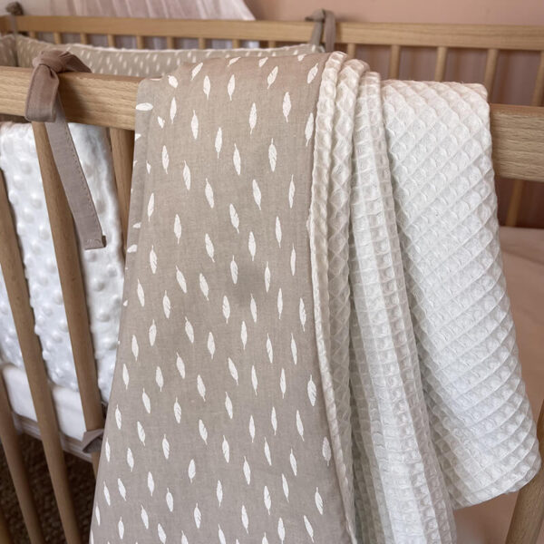 Βρεφική πικέ κουβέρτα με print Natural