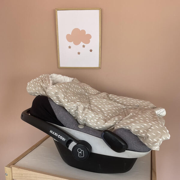 Κουβέρτα Car Seat με print Natural
