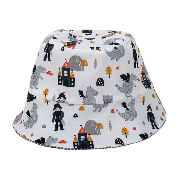Παιδικό καπέλο από βαμβάκι Oeko-Tex με Knight Castle print | Karfitsomenosgatos