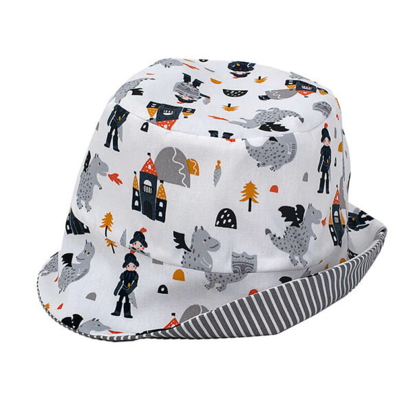 Παιδικό καπέλο από βαμβάκι Oeko-Tex με Knight Castle print | Karfitsomenosgatos