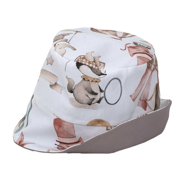 Παιδικό καπέλο unisex από βαμβάκι Oeko-Tex με Circus print | Karfitsomenosgatos