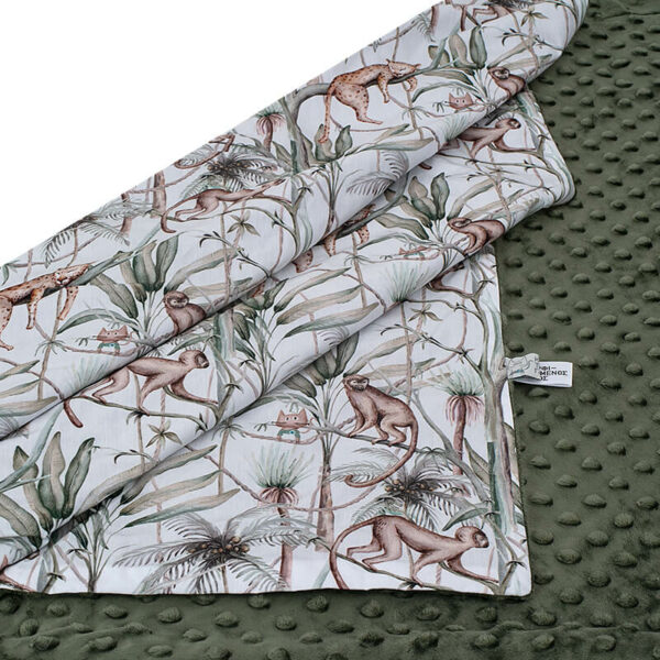 Βρεφική βελουτέ κουβέρτα με print Jungle Animals | Karfitsomenosgatos