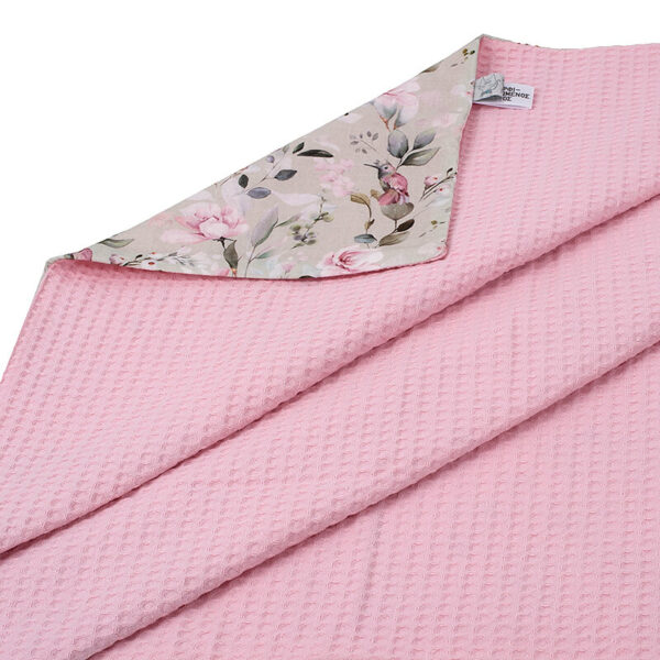 Βρεφική πικέ κουβέρτα με print Floral Garden | Karfitsomenosgatos