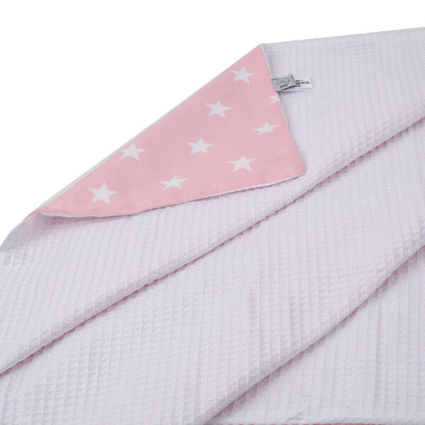 Βρεφική πικέ κουβέρτα με print Pink Stars | Karfitsomenosgatos